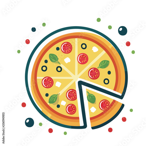 Flat design circular target with arrows
