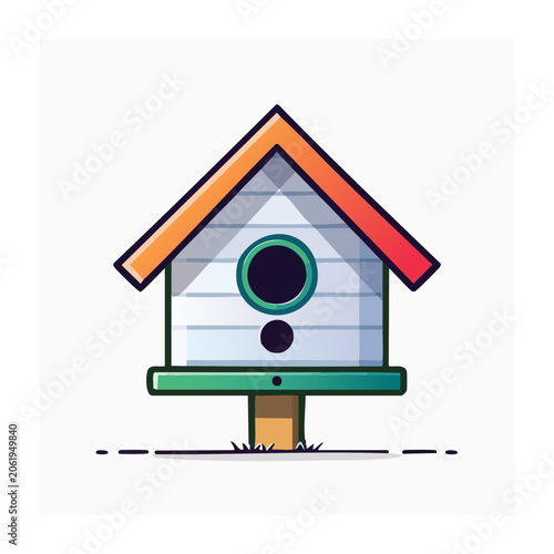 Flat design traffic light icon isolated