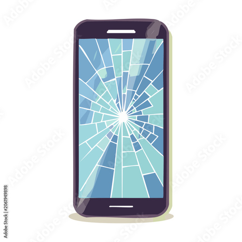 Smartphone with geometric screen pattern