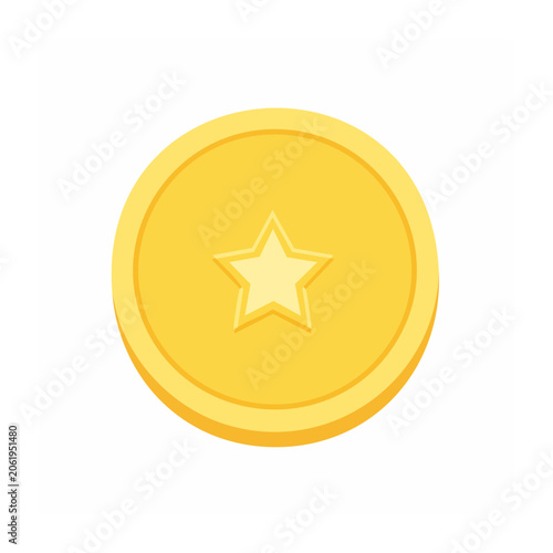 Flat design vector illustration of a bright sun