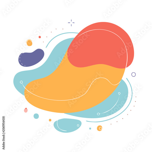 Abstract fluid waves gradient vector design