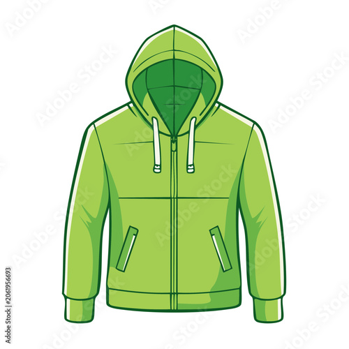 Flat design vector rain jacket front view