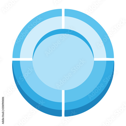 Flat design radar chart icon