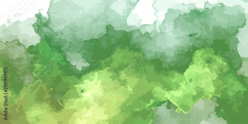 Fotografía Verdant Hues Abstract A vibrant abstract painting featuring an organic blend of lush green and lime watercolor washes, evoking nature's tranquil beauty and serene ambiance