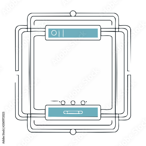 Flat design tablet device with home button and camera