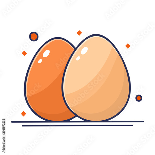 Two Eggs Flat Icon