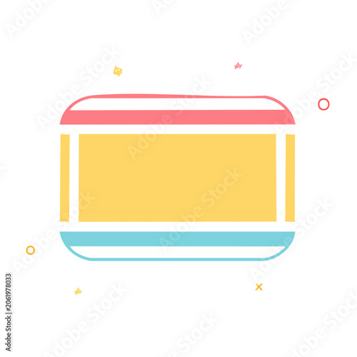 Flat design stacked folders icon set