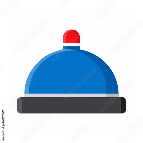 Flat design traffic light on white background