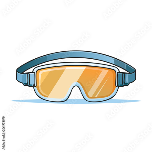 Flat design vector briefcase with orange interior
