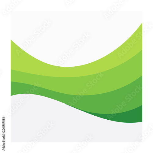 Abstract green wave gradient background