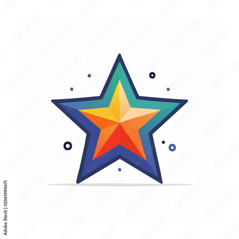 Obraz premium Flat design rocket with star and planet