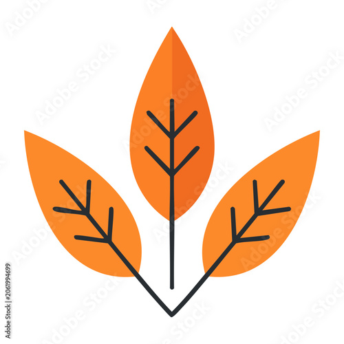 Flat map pin icon with orange and blue