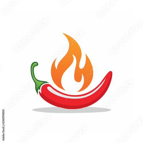 Red chili pepper in green bowl vector