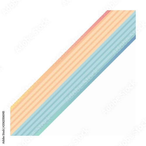 Diagonal striped fabric pattern orange blue white