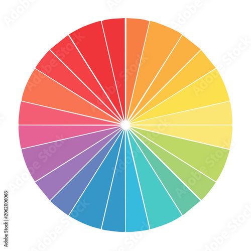 Flat color wheel vector design