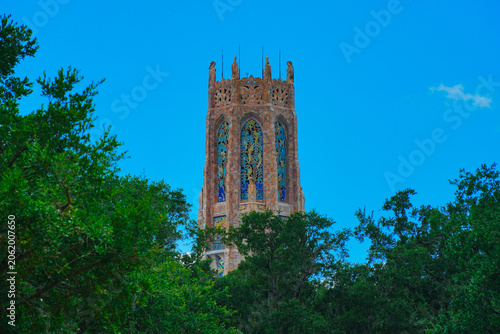The landscape of Bok tower garden in lake wales of Florida