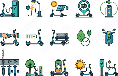 Electric scooters and sustainable energy solutions.