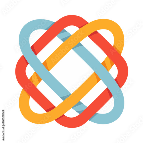 Colorful Interlocking Loops Icon