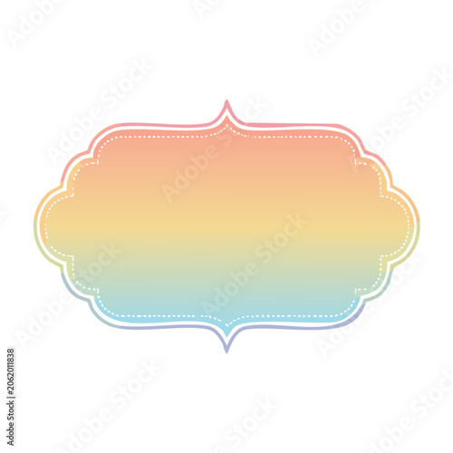 Pastel gradient ornate frame vector