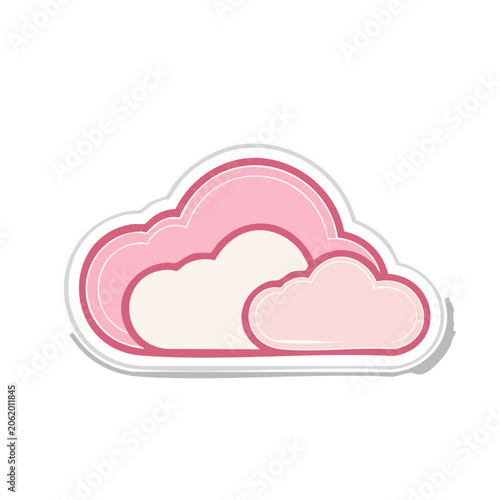 Pink heart symbol flat design vector