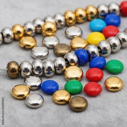 Colorful Round Beads for Jewelry Making and Crafts.