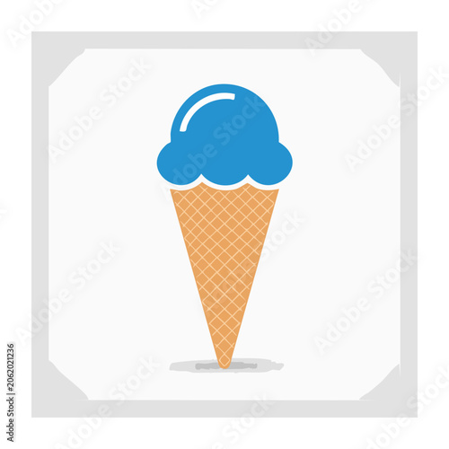 Flat design ice cream cone vector