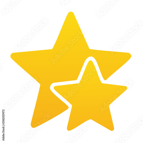 Yellow flat design star icon