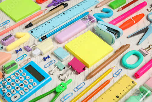 Blank sticky notes and scho...