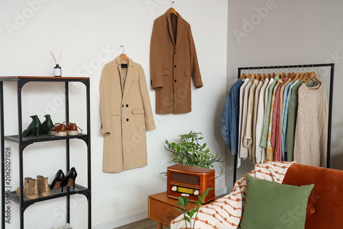 Interior of room with styli...