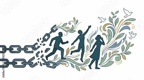Breaking free from constraints and embracing freedom.