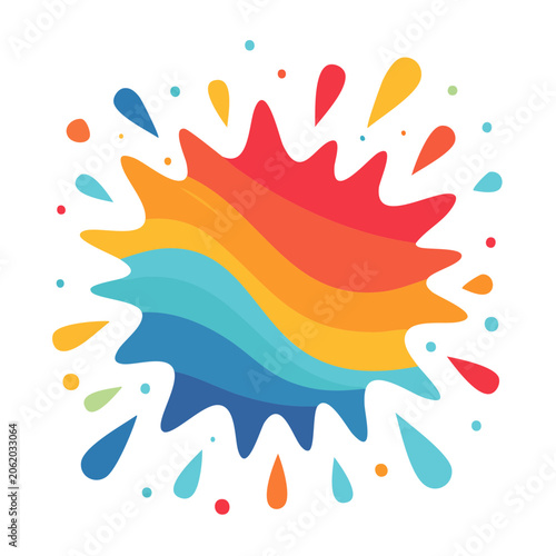 Flat design vector of fire burst explosion
