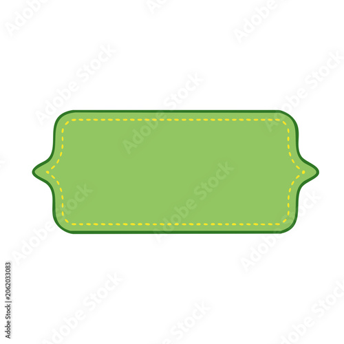 Green laptop with yellow trim front view
