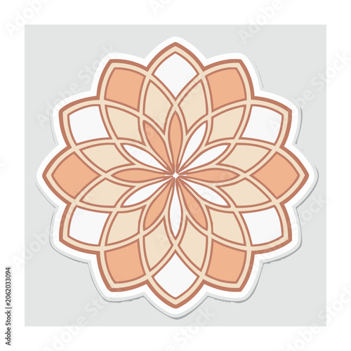 Geometric mandala line art vector