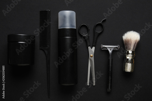 Set of male shaving accesso...