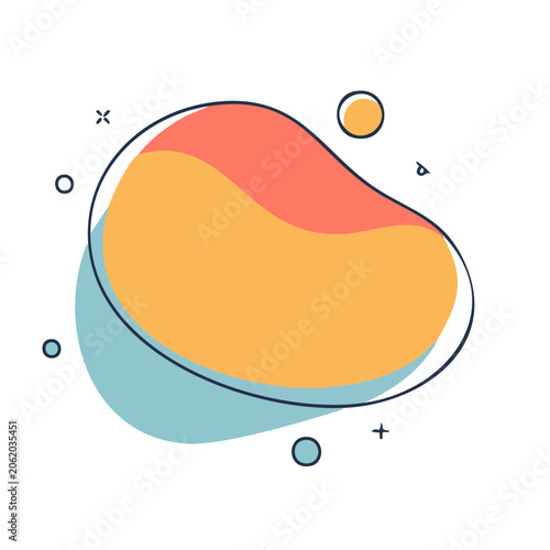 Colorful abstract blob illustration with gradient