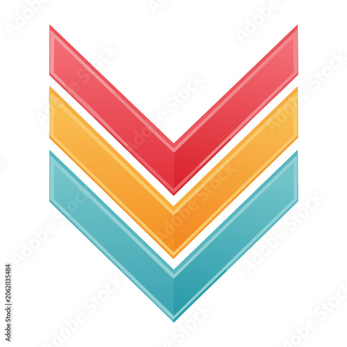 Colorful Chevron Arrow Vector Design
