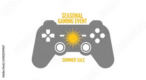 Summer Gaming Event Controller with Sun Graphic.