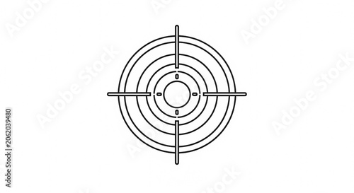 Target Reticle Icon Vector Graphic Illustration.