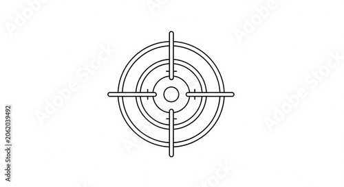 Target Reticle Icon Vector Graphic Illustration.