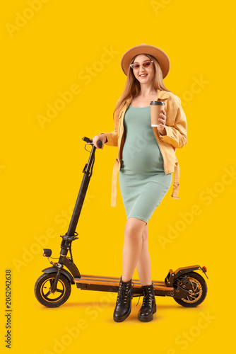 Beautiful young pregnant wo...