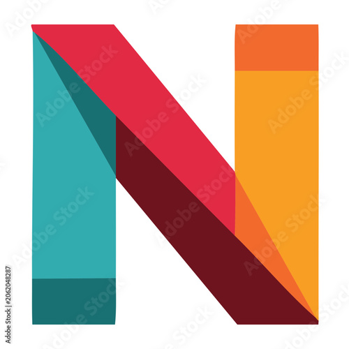 Geometric vector shapes in flat design style