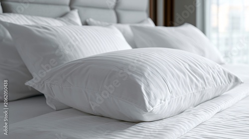 Luxurious White Bedding in Elegant Beauty Salon Bedroom Interior