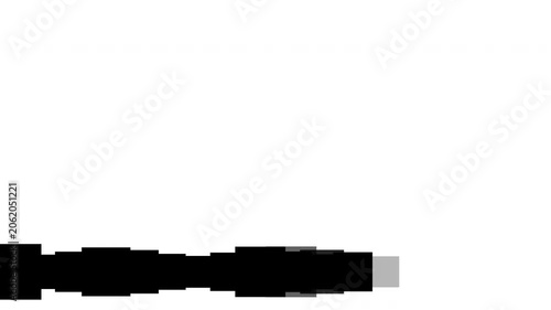 Pulsating Black Squares on White Background. Minimal Geometric Motion Background. The geometric shapes pulsate in size, expanding and shrinking while overlapping, create a rhythmic and dynamic composi