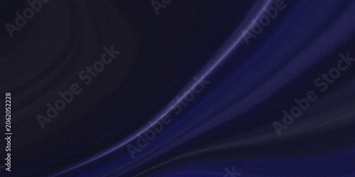 Obraz na plátne Dark blue silk fabric with flowing curves and subtle sheen
