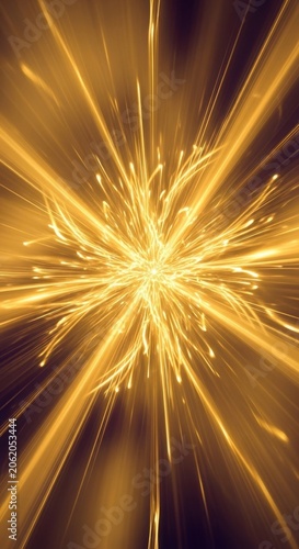Golden Sparkler Explosion Abstract Background.