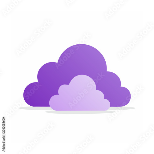 Minimalist purple cloud 3D render