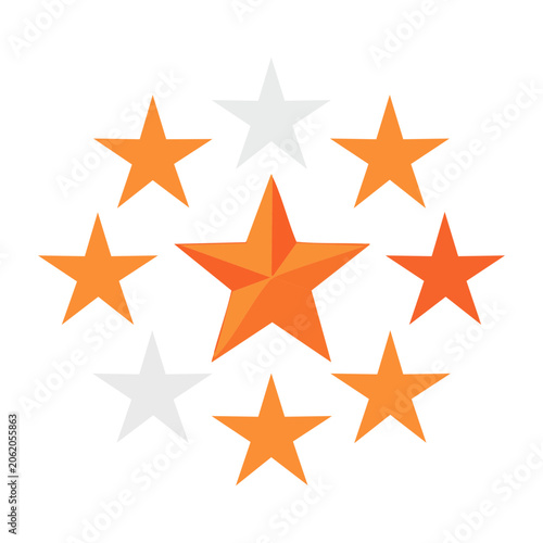 Flat design star burst vector graphic