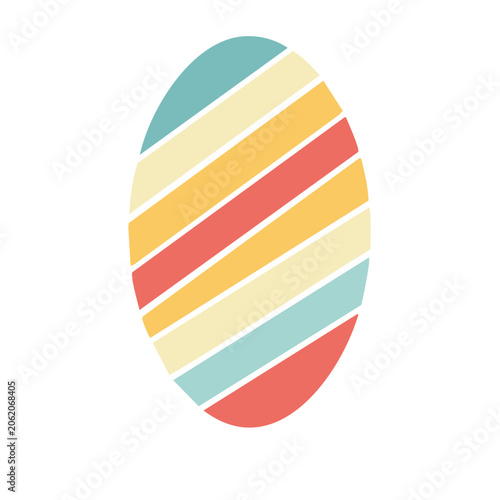 Flat design pie chart with red yellow blue segments