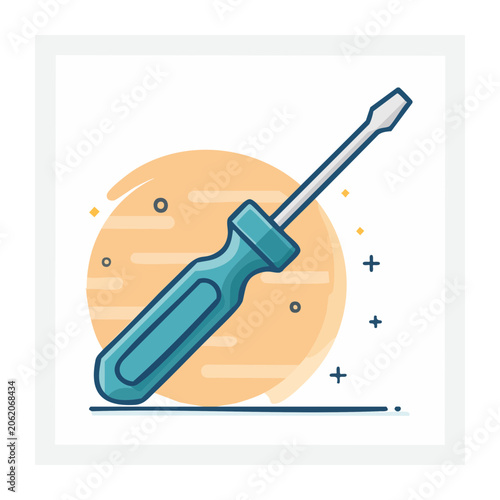 Flat design vector illustration of pencil with eraser