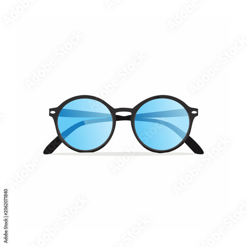 Blue sunglasses flat design icon